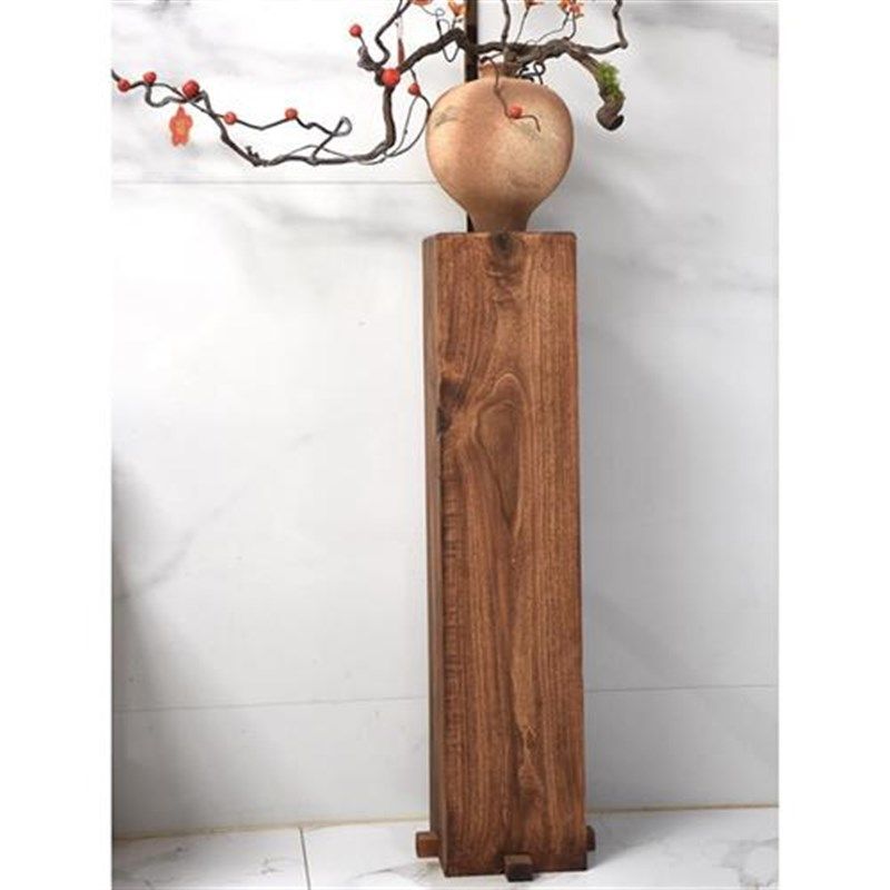 侘寂风实木墩底座柱子冯哲元花瓶客厅玄关木雕中式造景摆件,家居饰品,落地摆件,淘宝优惠券,粉丝福利购,淘宝优惠卷