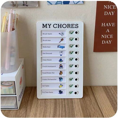 Portable Daily Plan Board Home Chore Chart Keychain Daily Sc