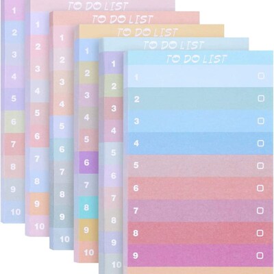 2 rainbow Notepads Shopping plan Memo Pad Office study list