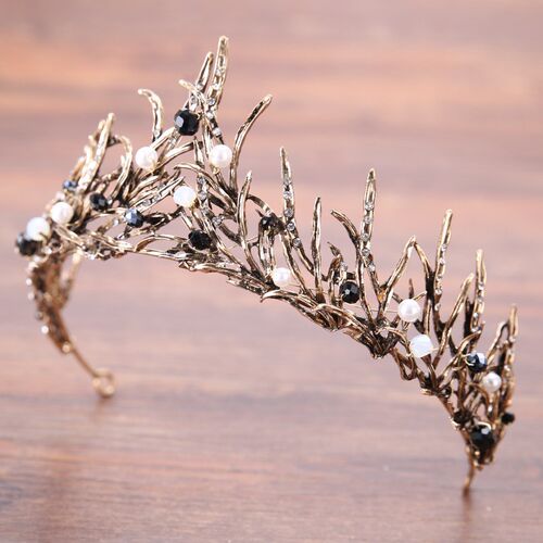 Wedding Crown For Bridal Queen Tiara With Earring Set Rhines
