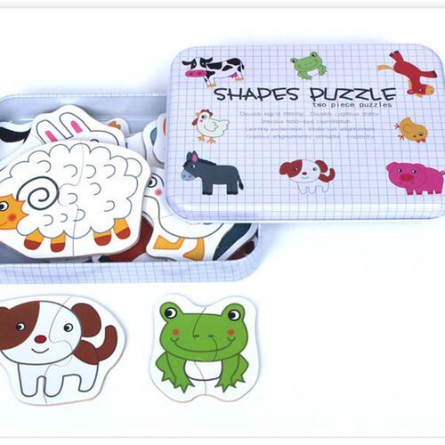 *Big Size Flake Baby Wooden Puzzle Early Education Animal Fr