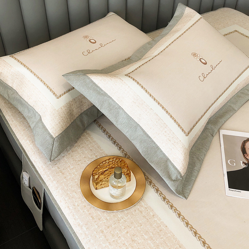 新款高档凉席冰丝席三件可水洗空调席床笠款1.5m1.8m/米夏季,床上用品,冰丝席,淘宝优惠券,粉丝福利购,淘宝优惠卷