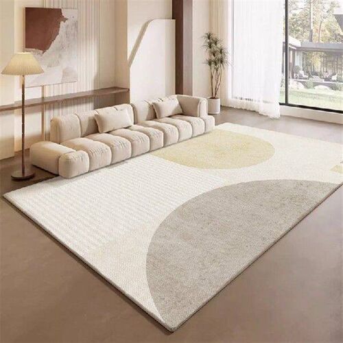 Cream Style Rugs for Bedroom Non-slip Lounge Floor Mat