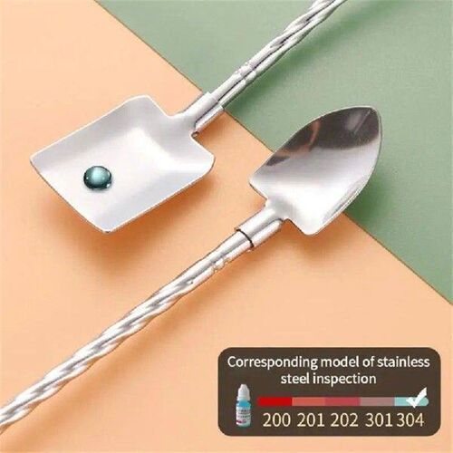 1/5PCS Reusable Coffee Mixing Spoon Rust Prevention 304