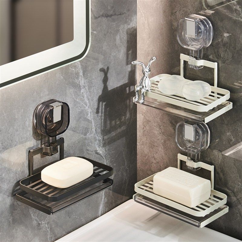 便携肥皂盒壁挂式免打孔20新款卫生间浴室铁艺架子沥水香皂盒子