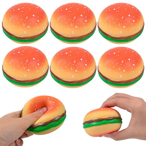 Burger Sress Ball 3D Squishy Hamburger Fidget Toys Silicone