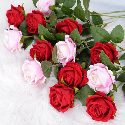 Simulation Rose Bud Single Flower Home Decoration Tea Table