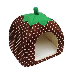 Winter Strawberry Dogs Rabbit 2in1 Cats Bed Pet Warm for