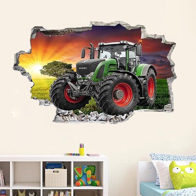 3D Car Racing Wall Stickers Car Boy Room Wall Stickers Kids