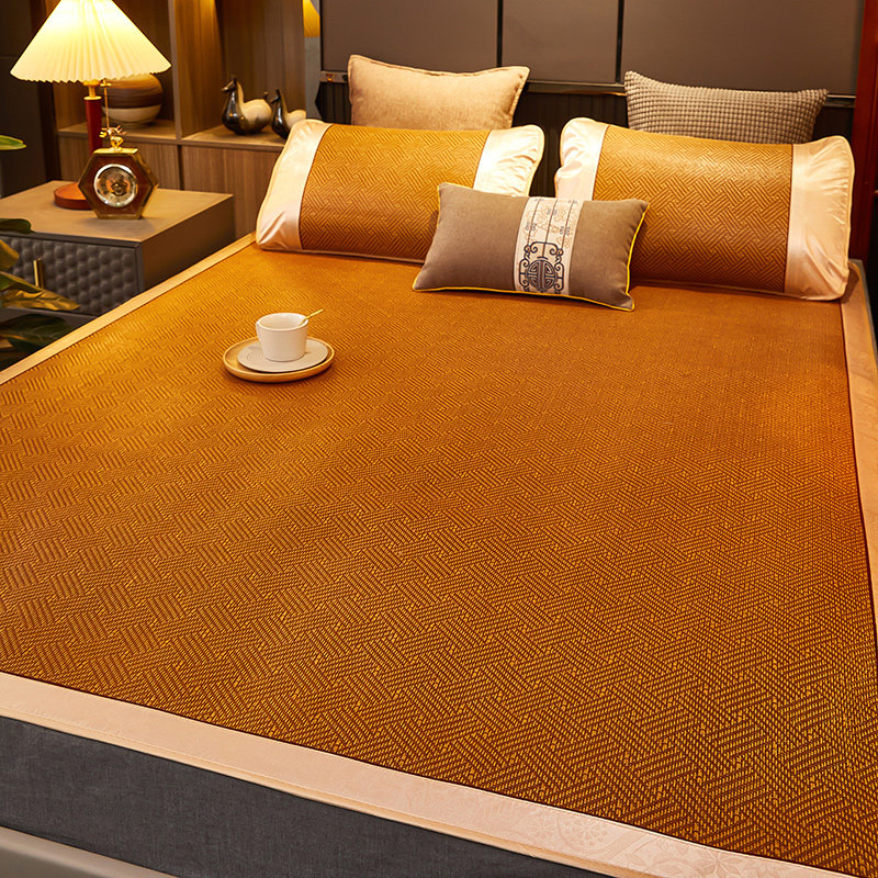 凉席藤席三件夏季冰丝席2m冬夏两用席子单人学生宿舍草席可水洗,床上用品,藤席,淘宝优惠券,粉丝福利购,淘宝优惠卷