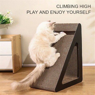 Cat Scratcher Board Wooden Frame Cat Scratching Bed 2 In 1