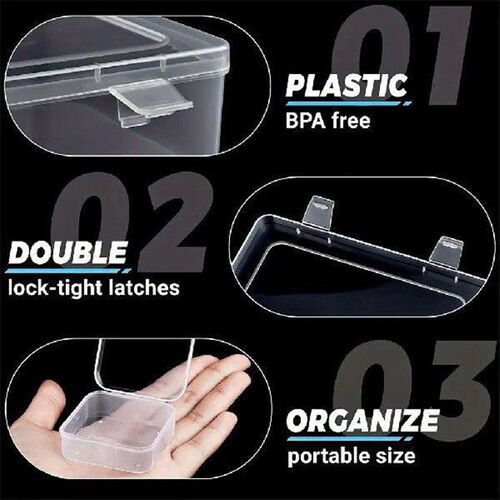 Transparent Color Space-Saving Household Storage Box With 2