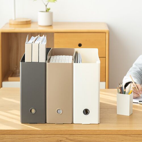 Foldable Large Capacity Desktop Bookcase Bookends File Stora