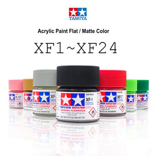 10ml Tamiya Water-Soluble Acrylic Paint  XF1-XF24 Flat/Matte