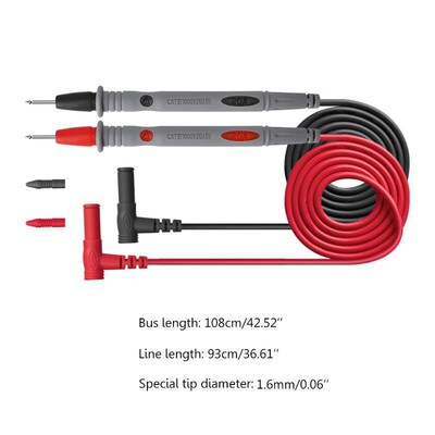 PT1034 Silicone Multimeter Test Lead with Crocodile Test Cli