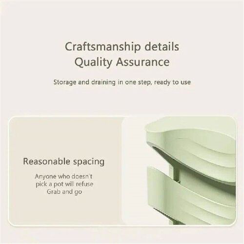Pot Lid Organizer For Cabinet 3-Tier Multi-Functional Pot