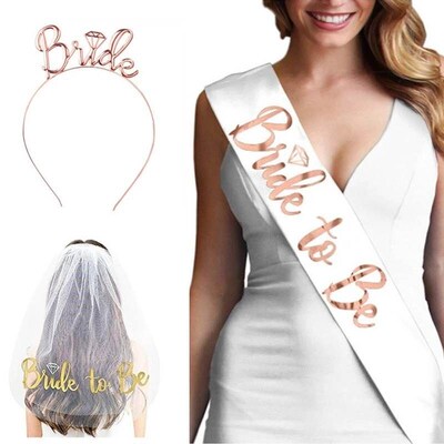 Wedding Decoration Bridal Shower Wedding Veil Team Bride To