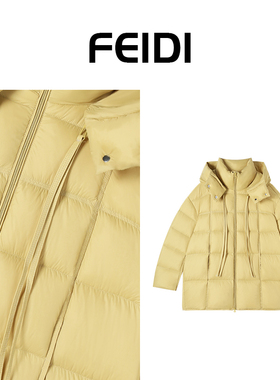13  FEIDI斐迪 时尚休闲飘带宽松连帽鹅绒外套 FD5176