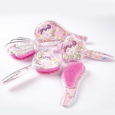 5 Styles Pink Unicorn Anti-static Hair Brush Scalp Massage T