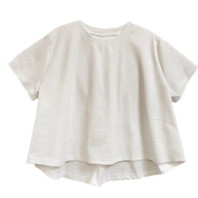 Irrregular Tee Shirt Women Summer Design Sense Loose Half Sl