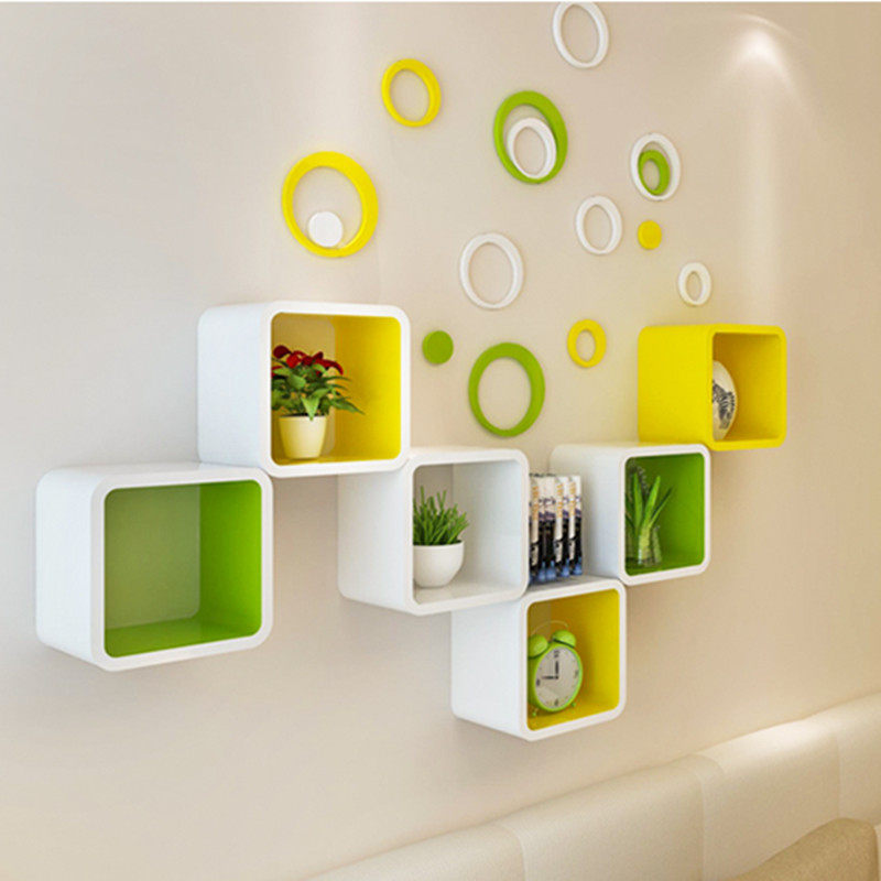 烤漆正方形30cm创意格子墙壁卧室置物书花架壁挂摆件装饰隔板,住宅家具,搁板/置物架/家用陈列架,淘宝优惠券,粉丝福利购,淘宝优惠卷