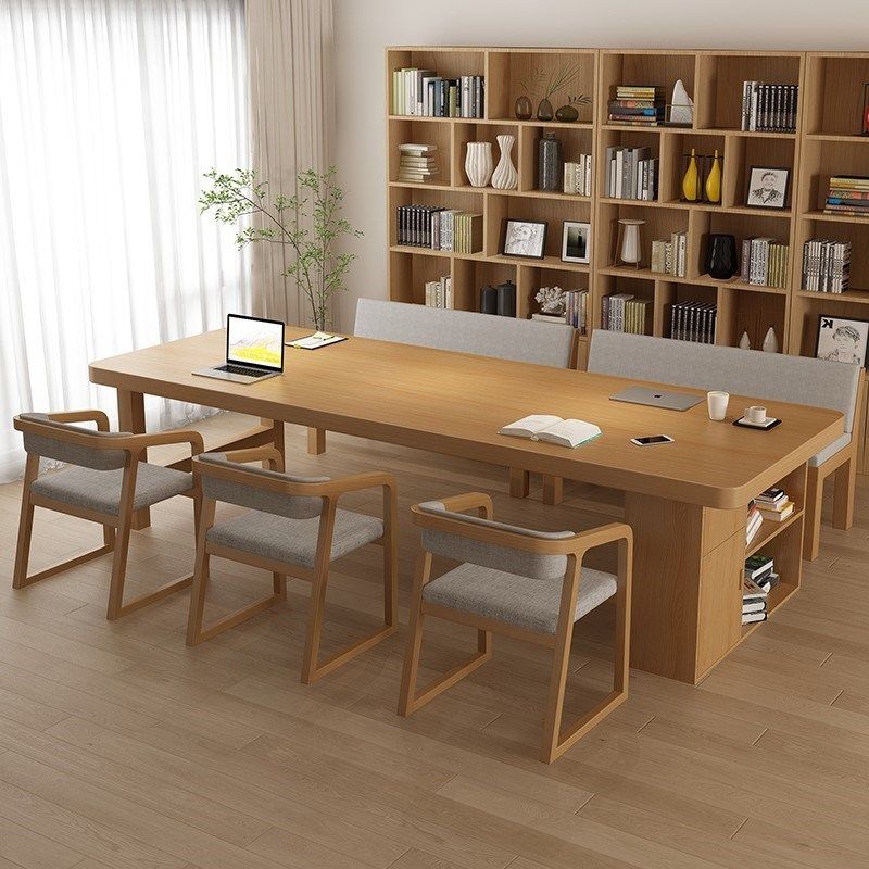 客厅实木大书桌书柜一体写字桌家用去客厅化学习桌子办公桌工作台,住宅家具,书桌,淘宝优惠券,粉丝福利购,淘宝优惠卷