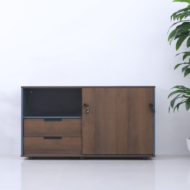 天瑞翔文办公桌侧边柜大班台副柜木质带锁推拉门矮柜打印机置物柜,商业/办公家具,办公储物柜,淘宝优惠券,粉丝福利购,淘宝优惠卷