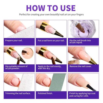 120ml/240ml Acrylic Liquid Crystal Nail Supplies Comes With