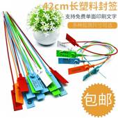 一次性塑料封标牌带封VIS签铅封集装 箱封条塑条料铅封0施封锁4扎2