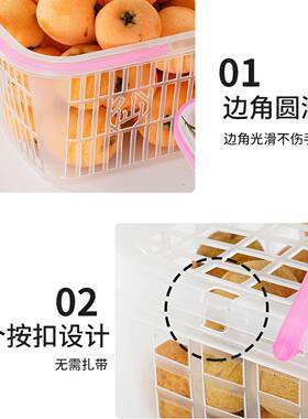 果篮白色scKnxr3G厂家包邮卡水扣提收篮塑料手篮收纳篮果园纳篮子
