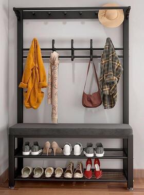 换鞋家NUR用衣帽架挂衣架一体鞋凳家用进口小型柜可坐软包坐门垫