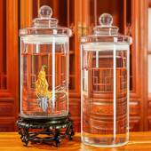 泡参酒瓶加容厚密336封泡酒罐展示陈列璃泡酒器人玻泡酒酒瓶