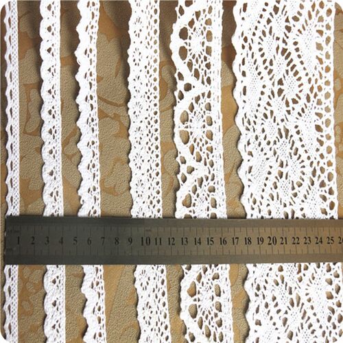 5 Meter/roll White Lace Trim Cotton Embroidered Lace Ribbon