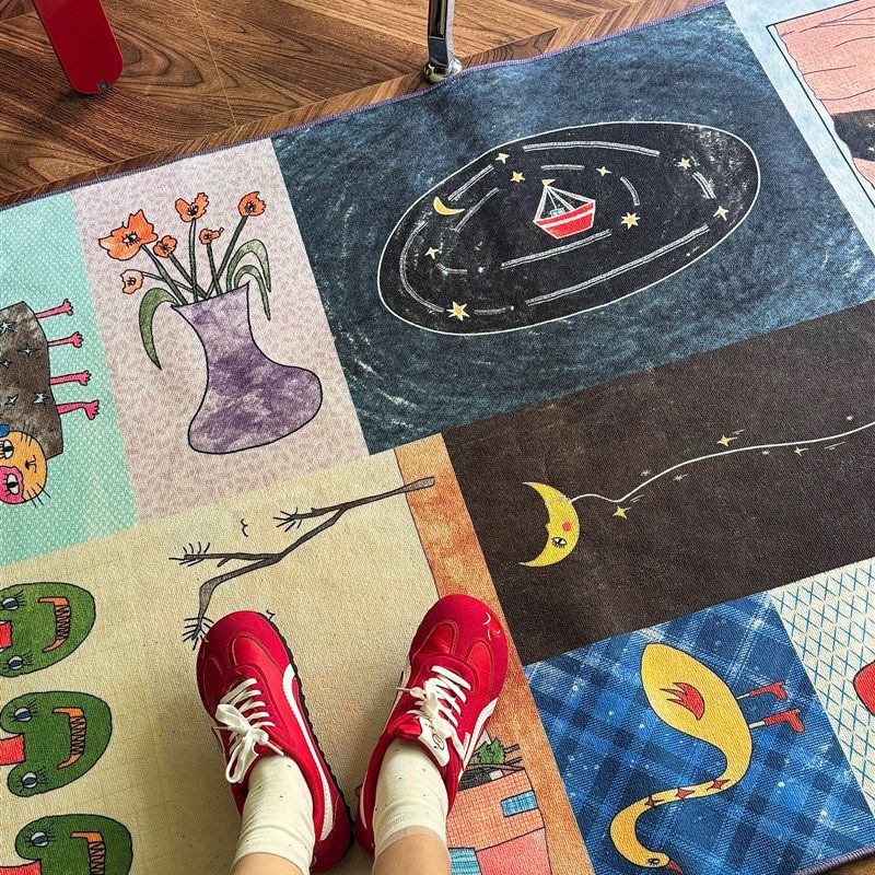 No!why shop歪店童趣可折叠比利时圈绒易打理地毯宠物地垫 毒蘑菇,居家布艺,地毯,淘宝优惠券,粉丝福利购,淘宝优惠卷