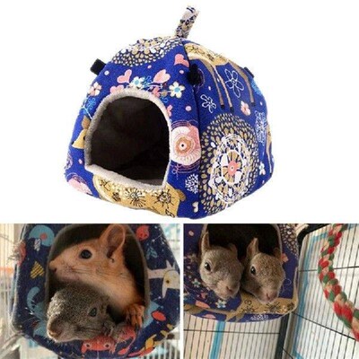 Hamster Warm Bed Hideout Cage Nest Hanging Hammock Tent