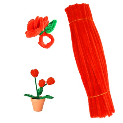 100PCS DIY Green Pipe Cleaners for Craft Long Crafting Pipe