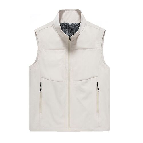 Outdoor Vest Mens Tooling Multi-pocket Solid lor Stand llar
