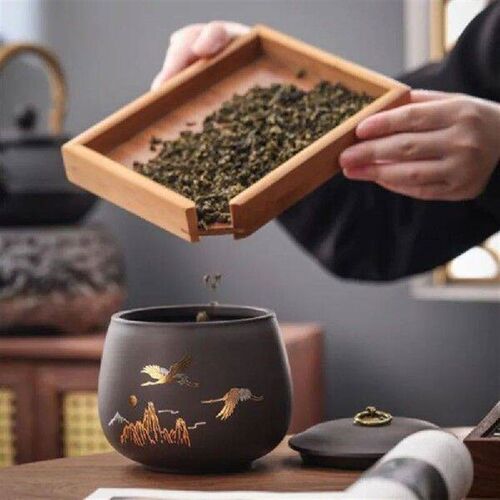 Big Capacity Purple Clay Tea Canister Black Tea Puer