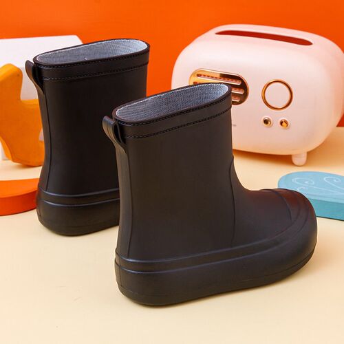 Childrens Rain Boots Plus Velvet Lightweight Water Shoes Cu
