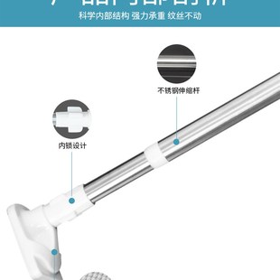 卫生间家用浴帘杆直杆晾衣架卧室支撑杆窗帘免打孔安装伸缩杆超长