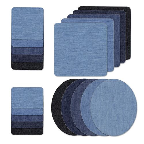 5 Colors Fabric Iron On Patches Appliques (With Glue Back) E