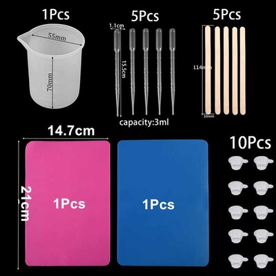 20-50Pcs Epoxy Resin Making Tools UV Epoxy Resin Casting Mak