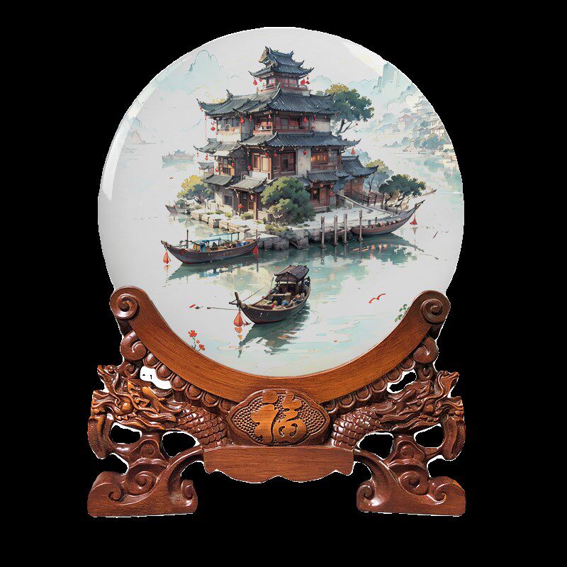 玉石平安扣摆件办公室姓氏实用客厅酒柜电视柜乔迁送礼商务装饰品,家居饰品,桌面摆件,淘宝优惠券,粉丝福利购,淘宝优惠卷