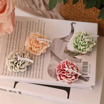 Carnation Flower-shaped Handmade Scented Candle Home Aromath