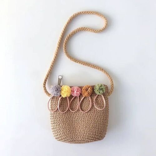 Summer Girl Crossbody Bag Fashion Girls Straw Shoulder Messe
