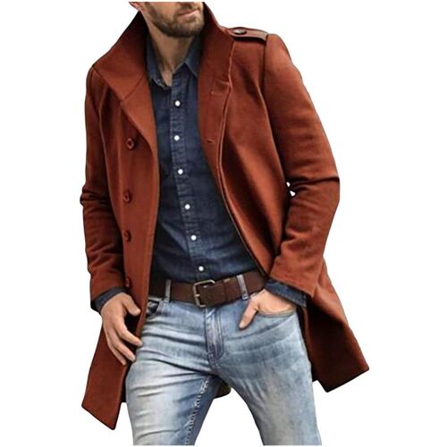 In Stock European Version Of Woolen Mens Coat 2024 Autumn A