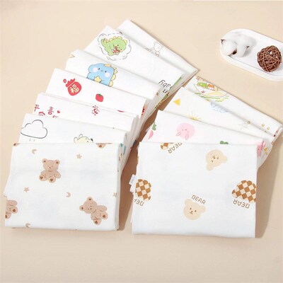 Cartoon baby swaddle wrap thin breathable cotton baby blanke