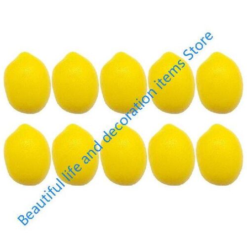 XX9B 10Pieces Artificial Yellow Lemon Realistic Simulation