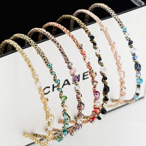 Korean Style Luxury Glitter Rhinestone Headband Contrast跨境