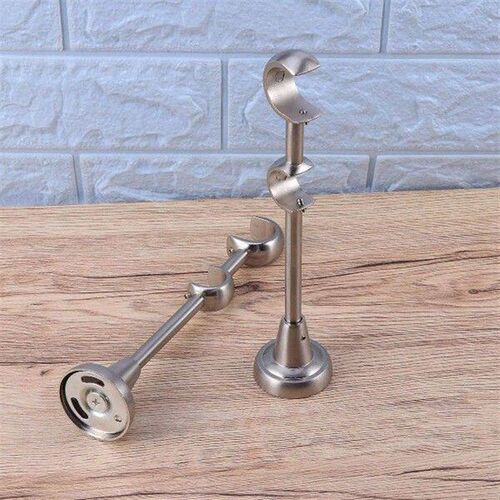 2 PCS Coat Hanger Stand Curtain Rod Bracket Mounting Holder